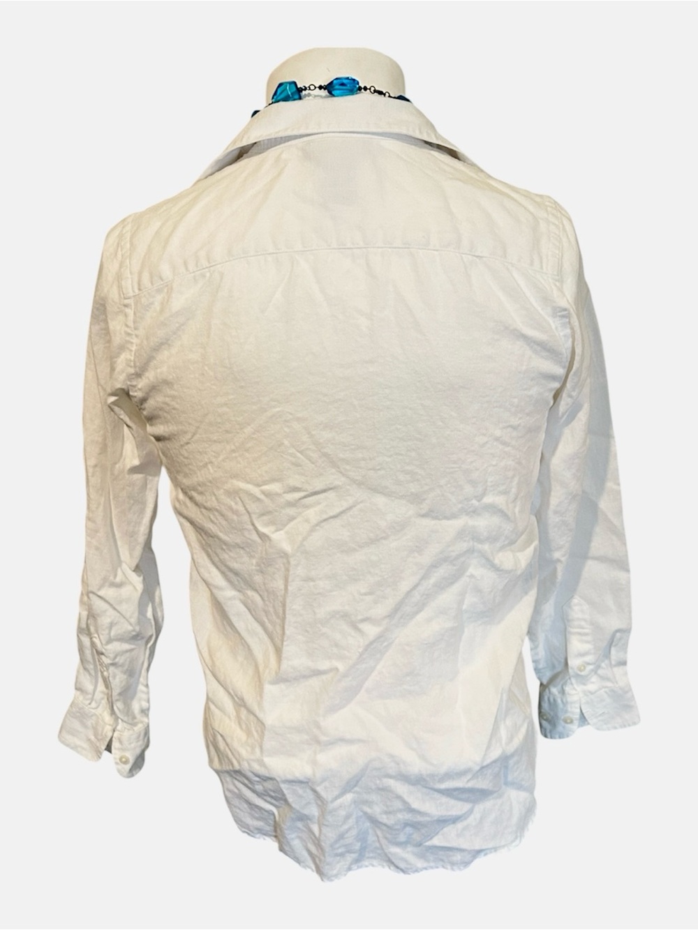 Ralph Lauren White Button-Down Shirt with Multicolor Floral Embroidery - Picture 3 of 7